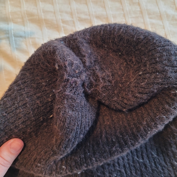 MADEWELL Kent Slouchy alpaca wool blend beanie in black one size - Picture 4 of 4